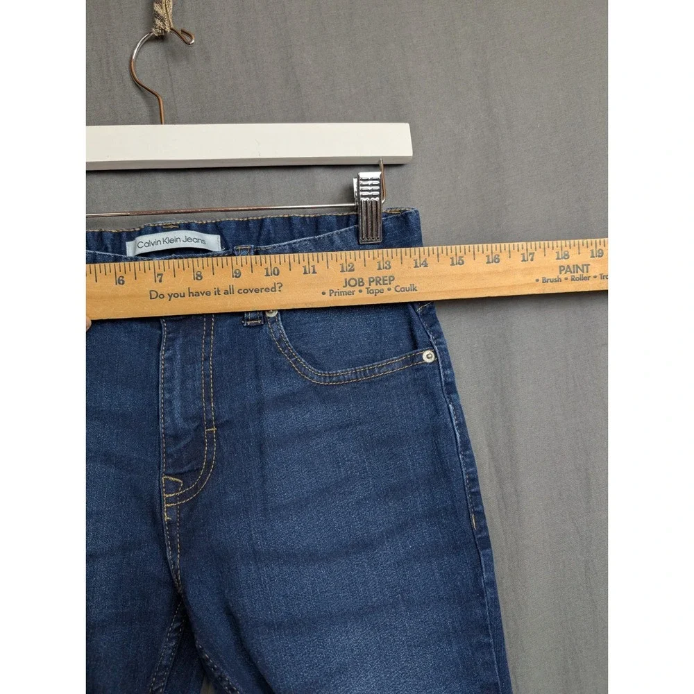 Calvin Klein Jeans Boys Size 14 Dark Wash Skinny‎ Denim Blue Jeans